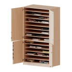 Bastelschrank, 5 OH, 4-türiger Schrank, zweiteilig, B/H/T 104,5x190x60cm 